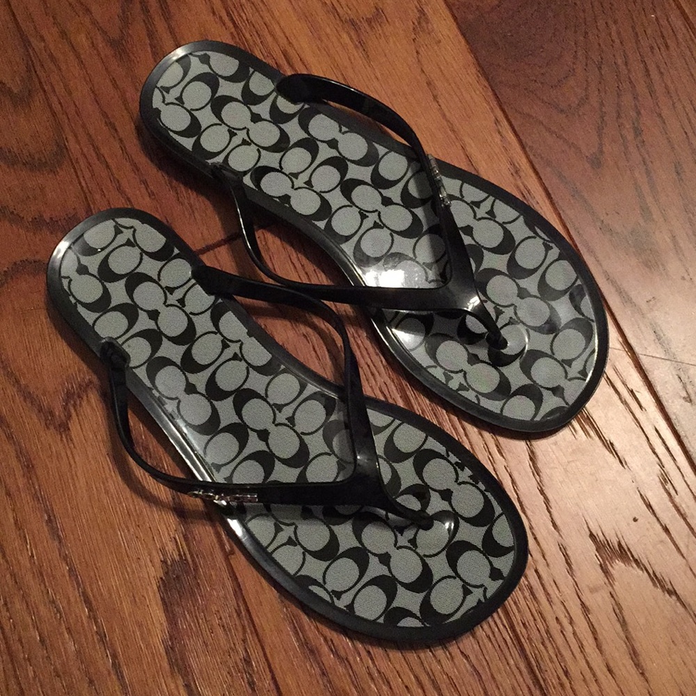 Coach Lyra sandals, size 9! Black